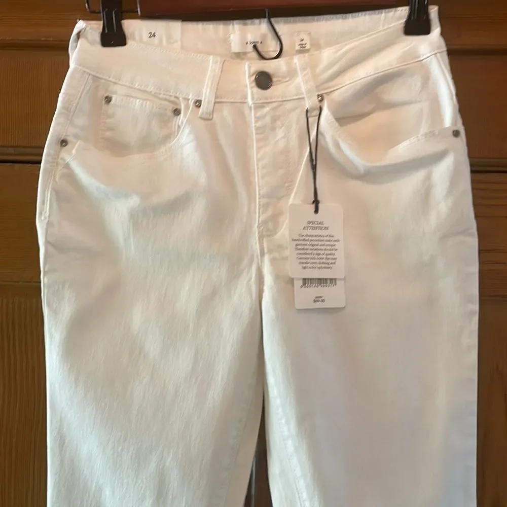 NWT a loves a 5 pocket skinny ankle jean - white size 24